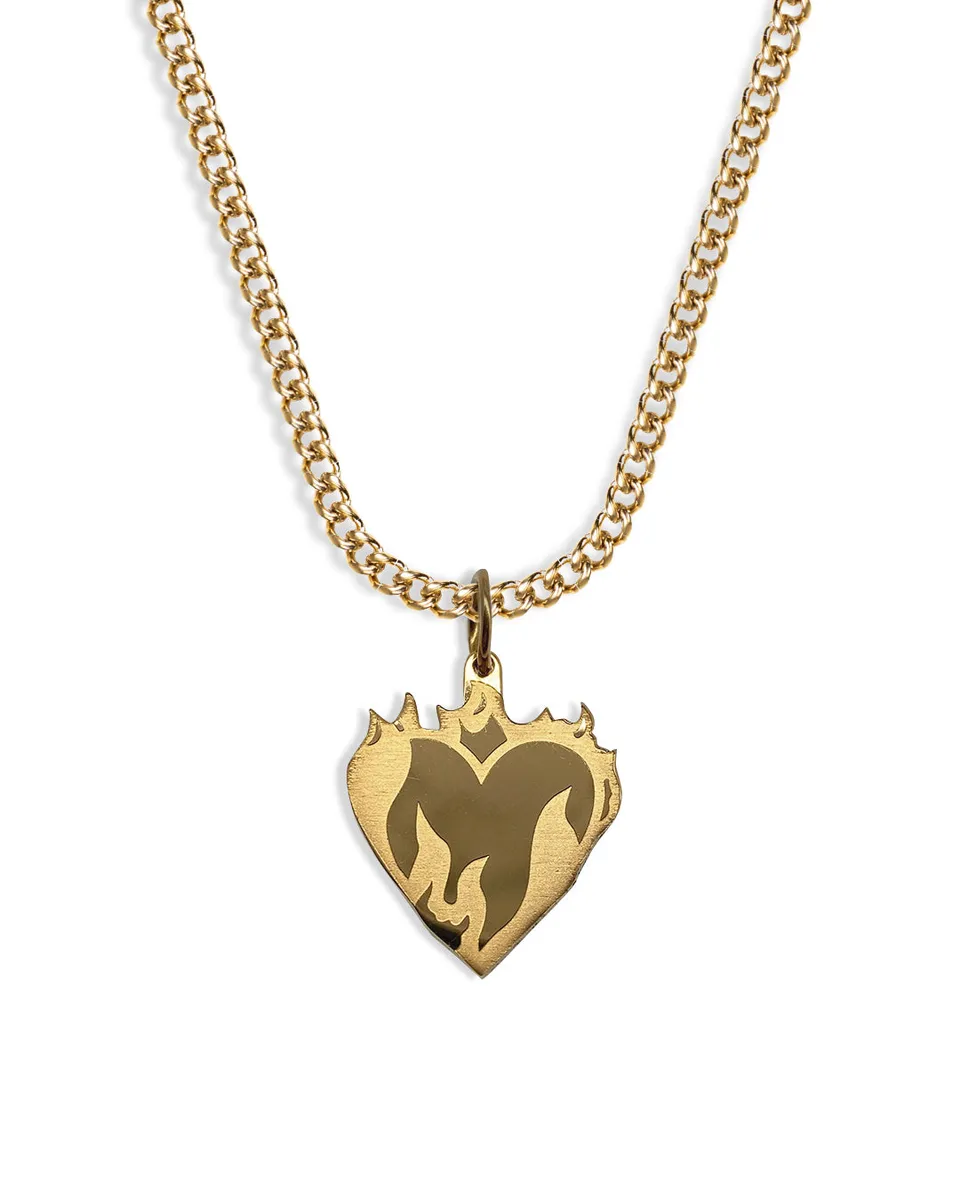 unshinebar-burning-heart-kette-gold-18k-anh-nger image 1