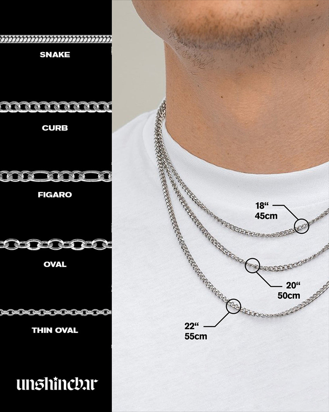 unshinebar-initial-s-kette-silber-buchstabenanh-nger-edelstahl image 4