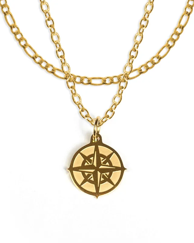 unshinebar-compass-set-halskette-gold-kompass-anh-nger image 1