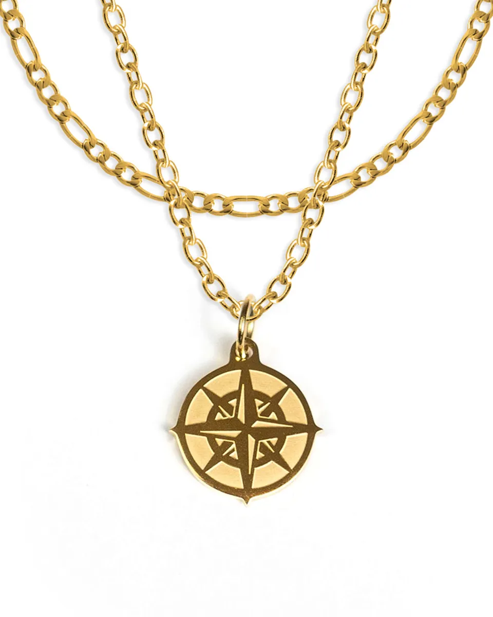 unshinebar-compass-set-halskette-gold-kompass-anh-nger image 1