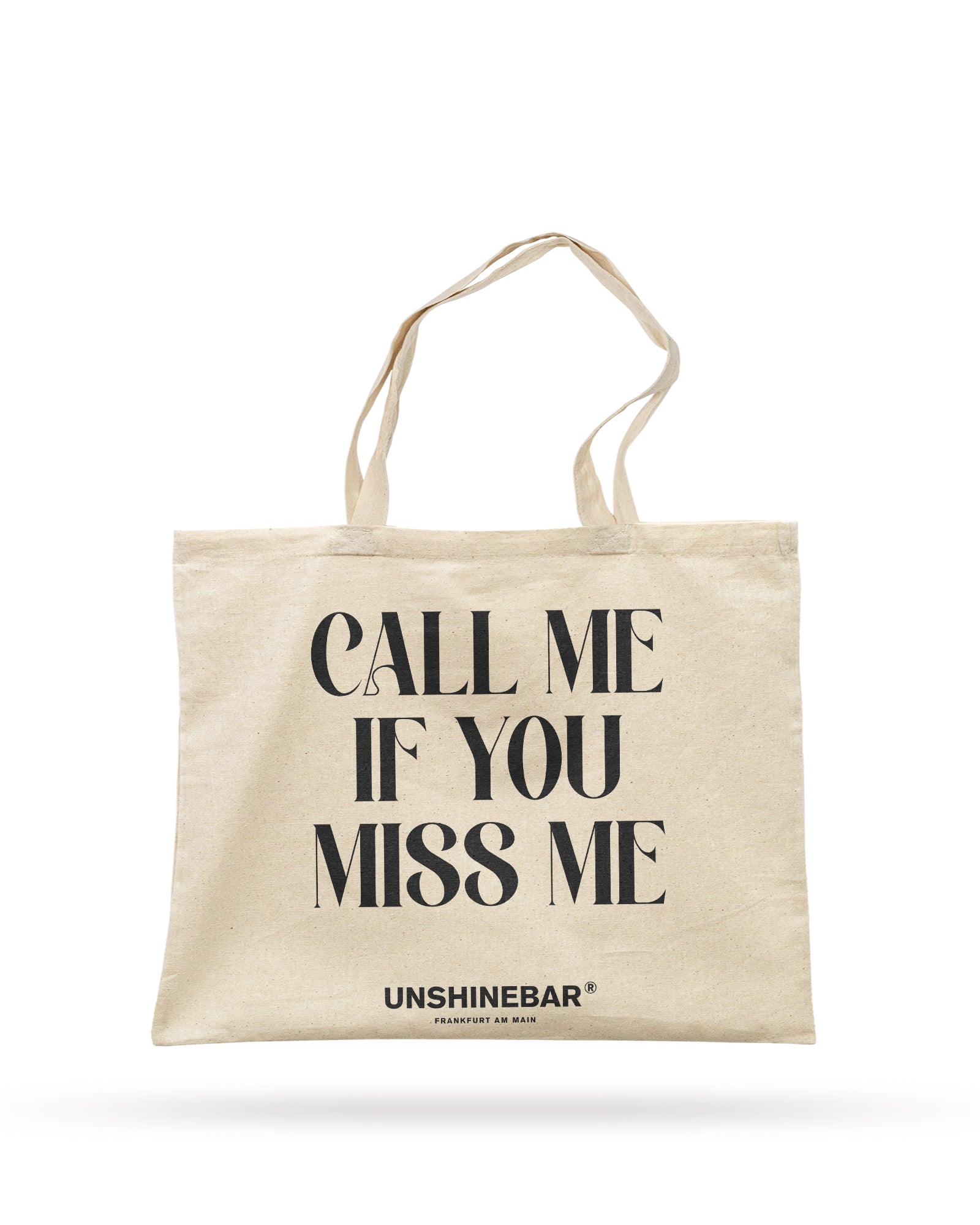 unshinebar-call-me-if-you-miss-me-tote-bag-baumwolltasche-schwarz image 2