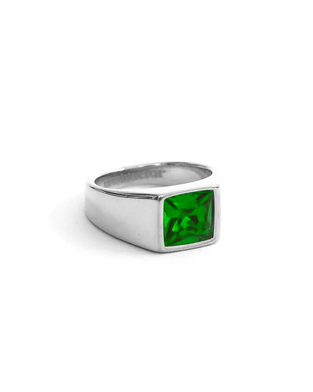 unshinebar-gemstone-ring-gr-n-gold-edelsteinring-zirkonia-gr-9 image 1
