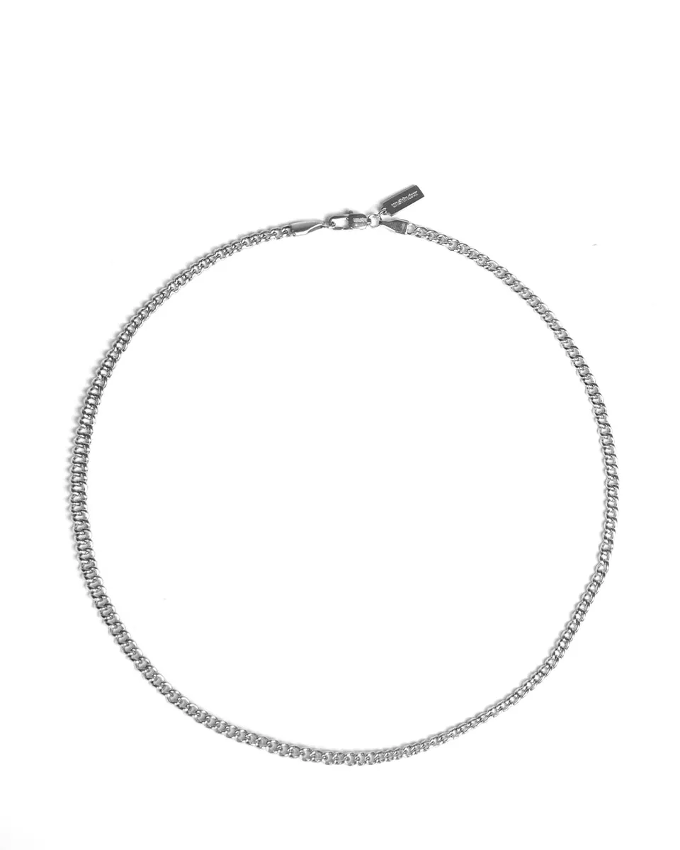 unshinebar-curb-chain-halskette-silber-3-5mm-45cm image 1