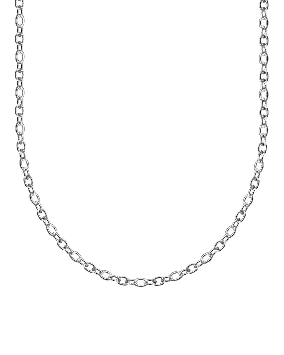 unshinebar-oval-chain-kette-silber-3mm-45cm image 1