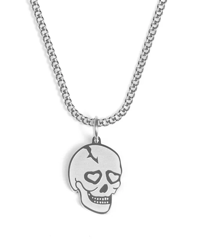 unshinebar-skull-halskette-totenkopf-silber-45cm image 1