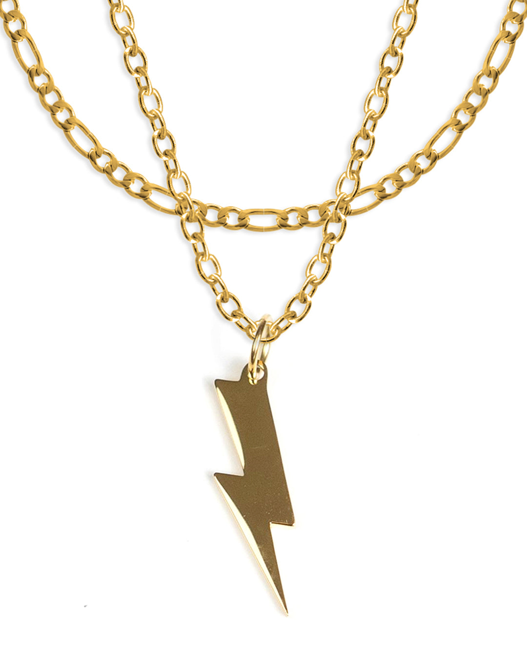 unshinebar-lightning-bolt-set-kette-gold-45cm-wasserdicht image 1