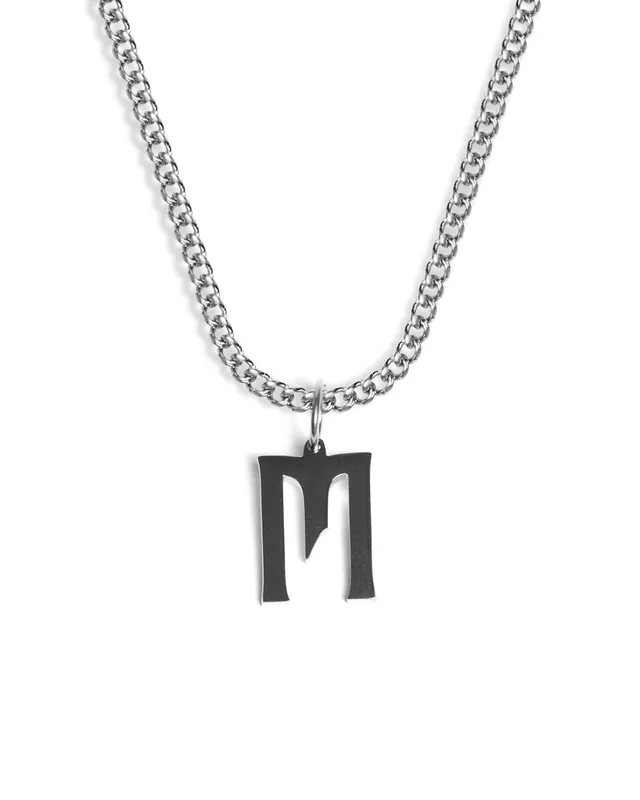 unshinebar-initial-m-halskette-silber-buchstabe-m-45-cm image 1
