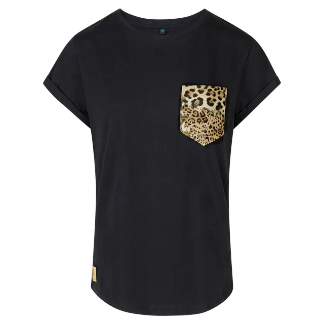 edelbunt-leo-shirt-damen-t-shirt-mit-brusttasche image 1