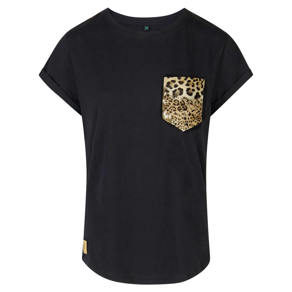 edelbunt-leo-shirt-damen-t-shirt-mit-brusttasche image 1
