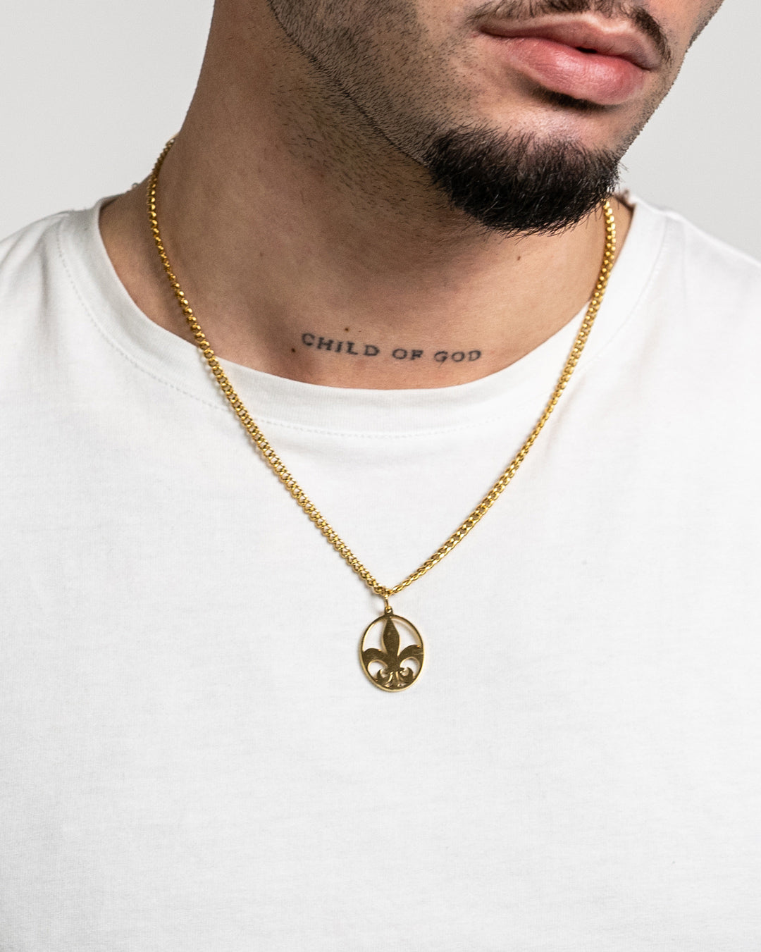 unshinebar-fleur-de-lis-kette-gold-50-55cm-lilie image 2