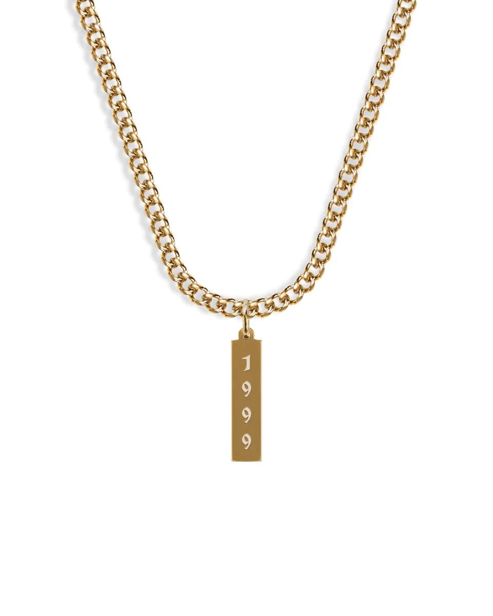 unshinebar-time-stamp-halskette-gold-gravierbar-45-cm image 1