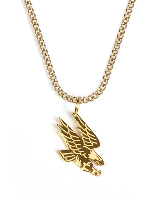 unshinebar-eagle-halskette-gold-45cm-edelstahl-vergoldet image 1