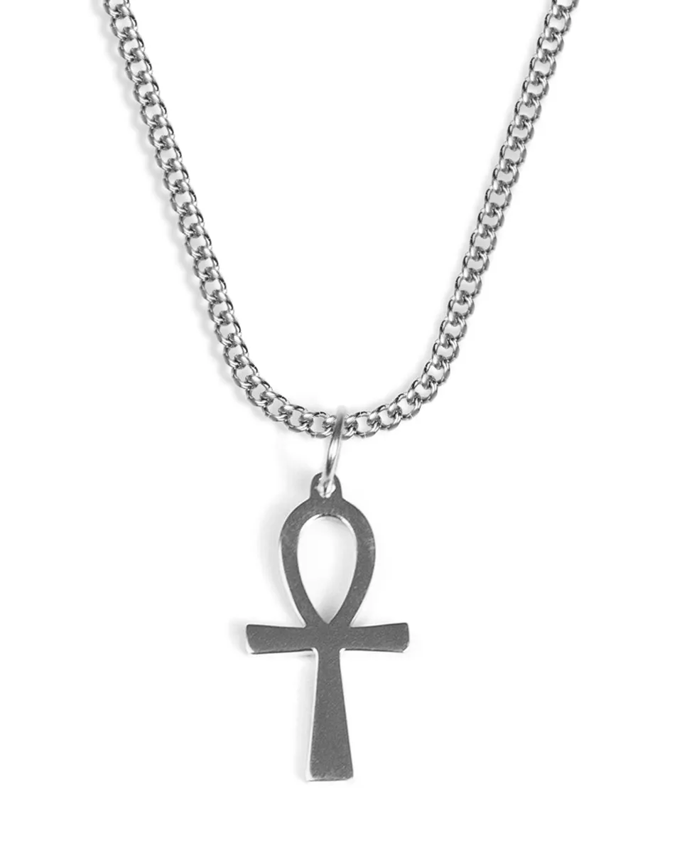 unshinebar-ankh-halskette-silber-edelstahl-2-8cm image 1