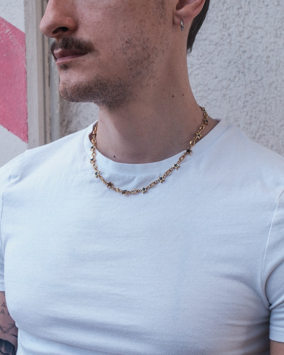unshinebar-black-galaxy-star-chain-kette-gold-45cm-8mm image 3