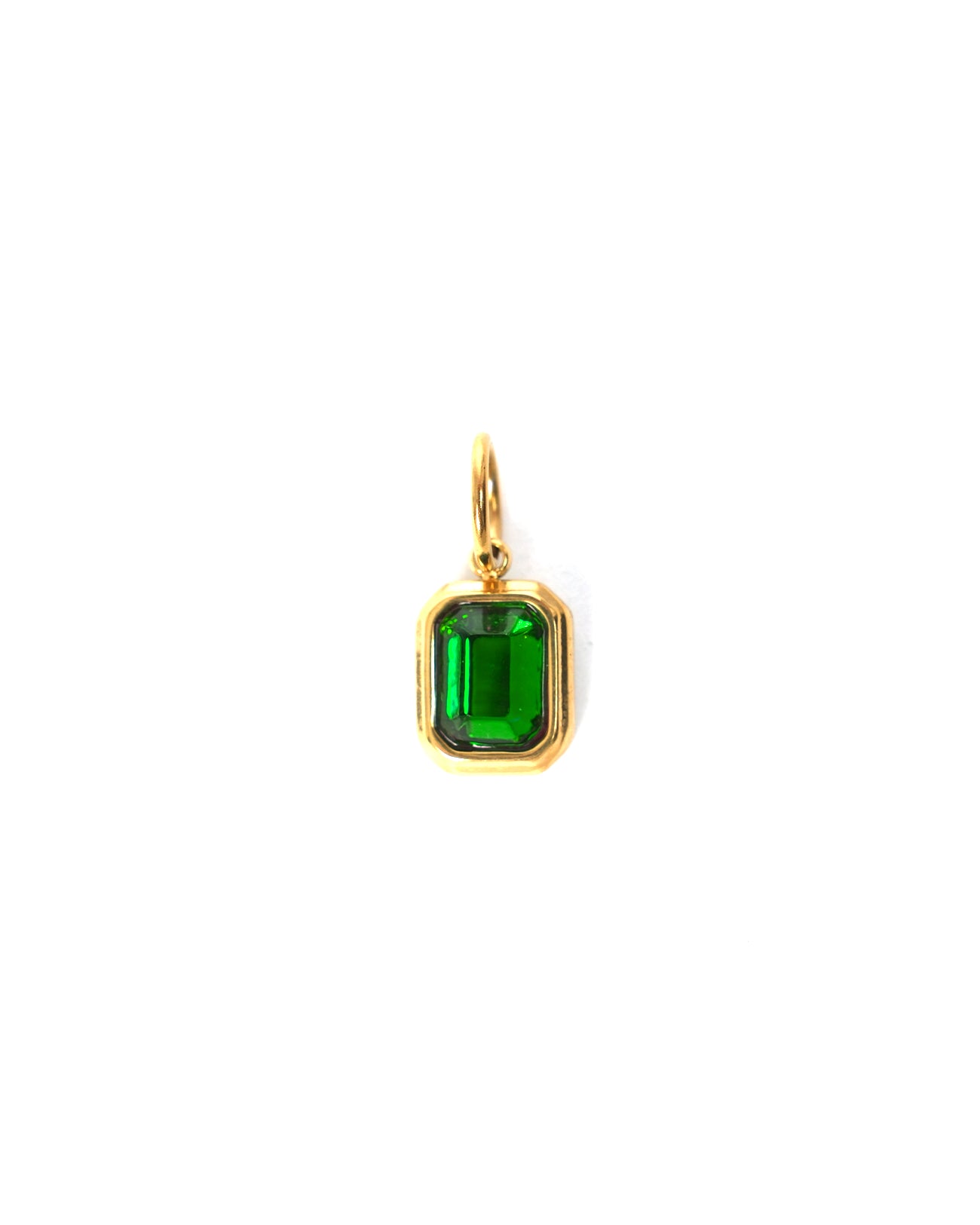 unshinebar-emerald-green-gemstone-anh-nger-gold-zirkonia-1-cm image 2