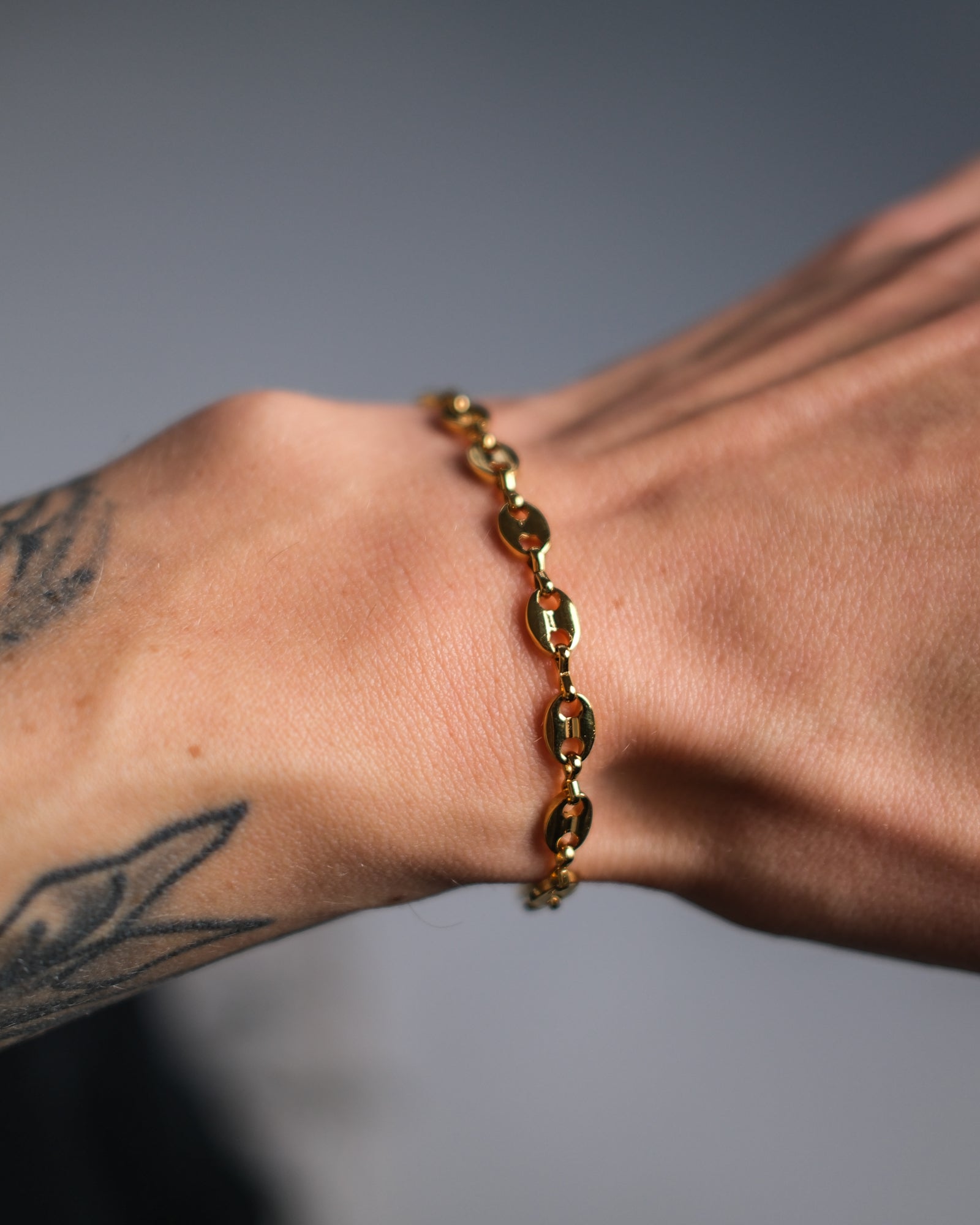 unshinebar-coffee-bean-armband-gold-19-5cm-edelstahl image 4