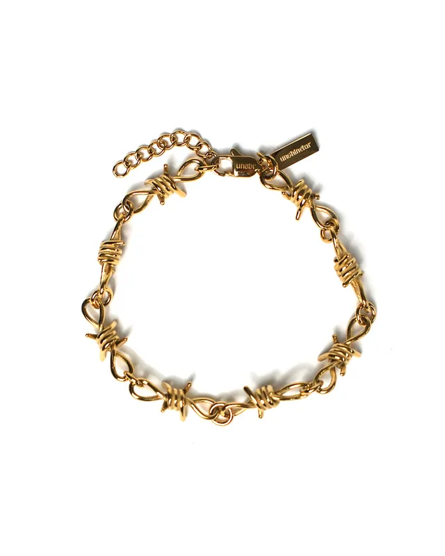 unshinebar-barbed-wire-armband-gold-stacheldraht-5mm image 1