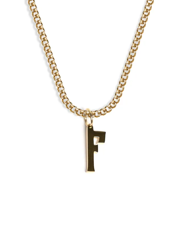 unshinebar-initial-f-halskette-gold-45cm-wasserfest image 1