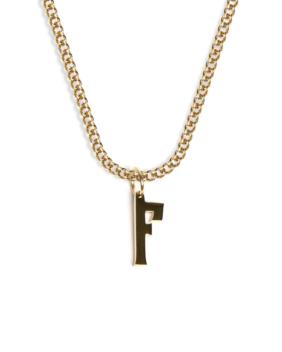 unshinebar-initial-f-halskette-gold-45cm-wasserfest image 1