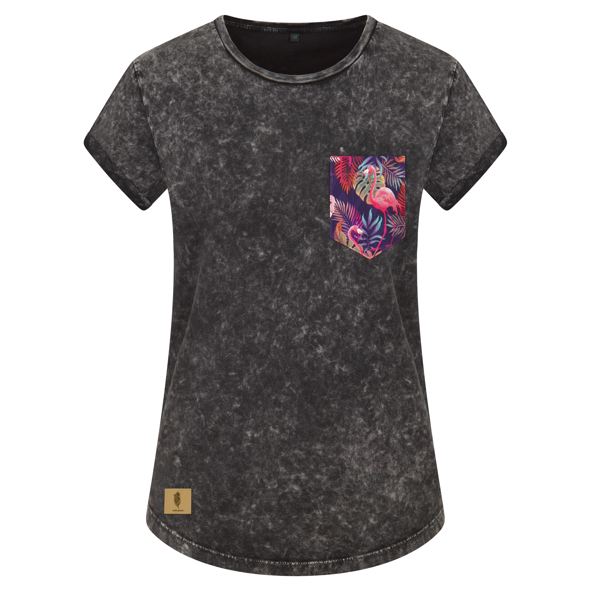 edelbunt-flamingo-t-shirt-damen-biobaumwolle image 1