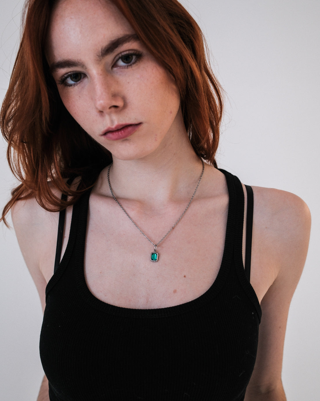 unshinebar-emerald-green-halskette-silber-45cm-zirkonia image 5