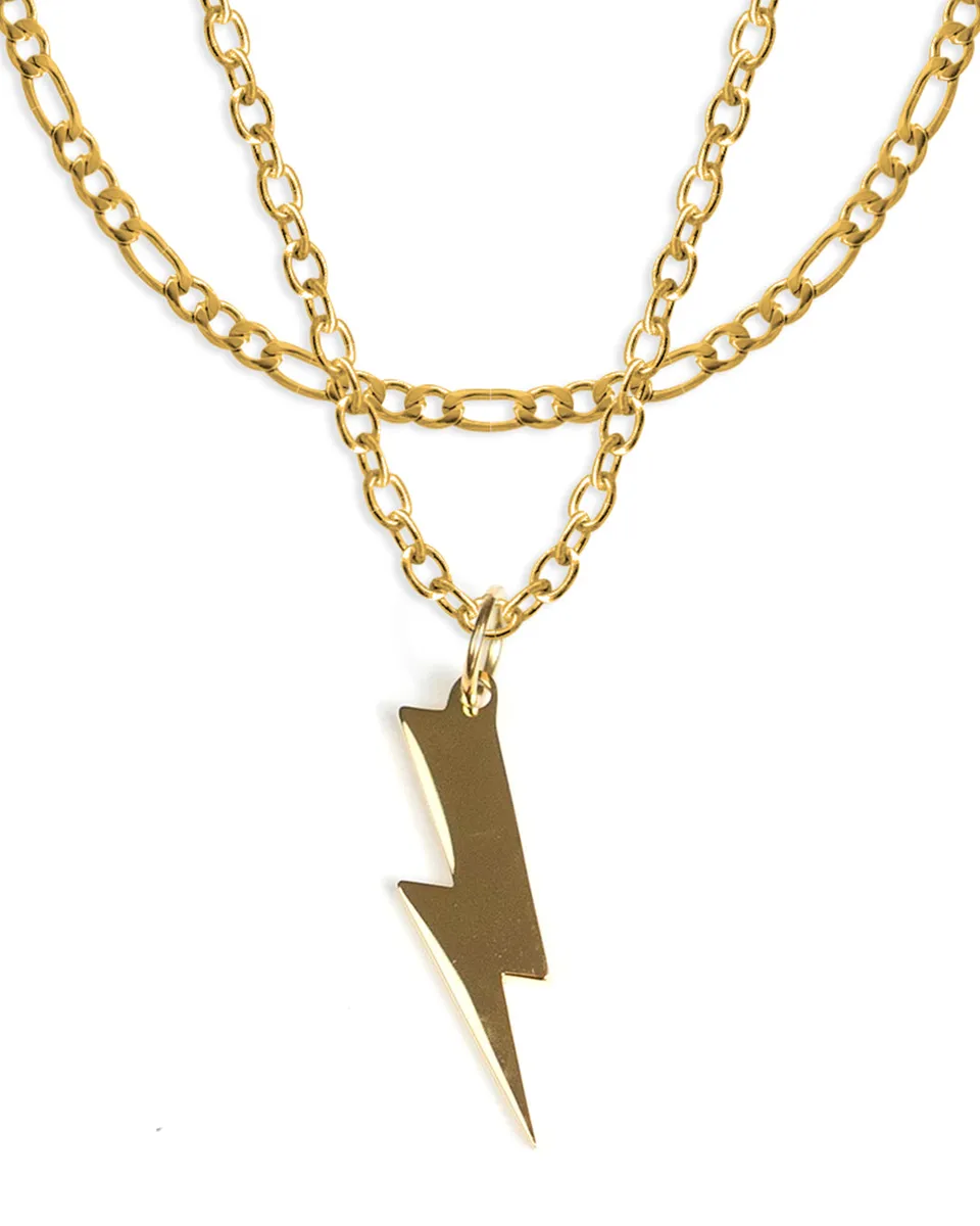 unshinebar-lightning-bolt-set-kette-gold-45cm-wasserdicht image 1
