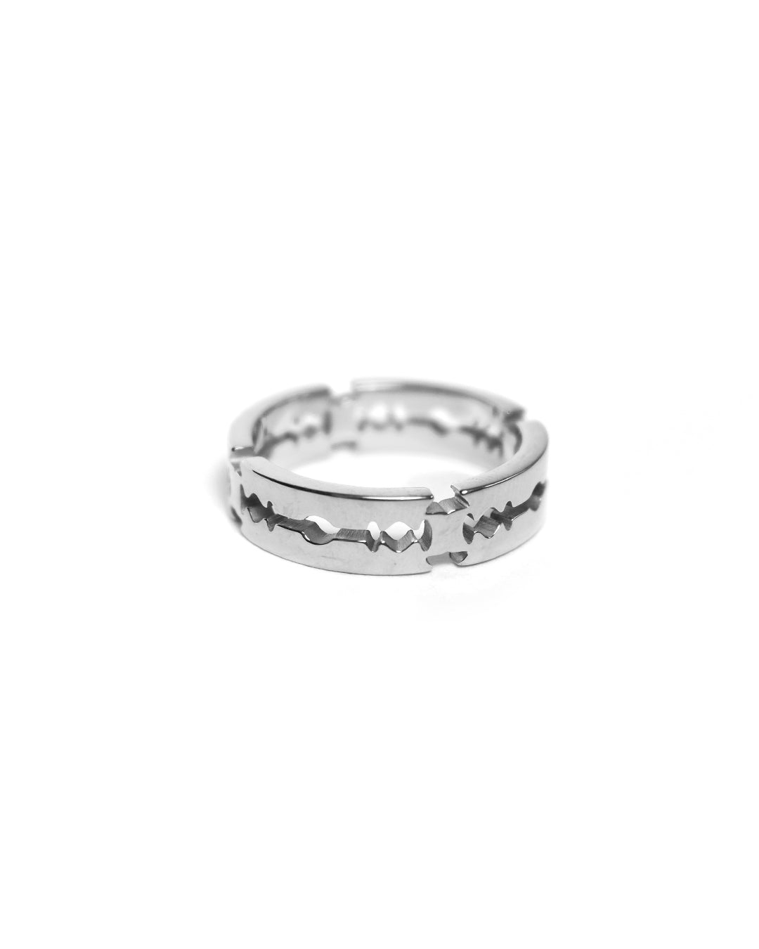 unshinebar-razor-ring-silber-edelstahl-wasserfest-gr-9 image 1