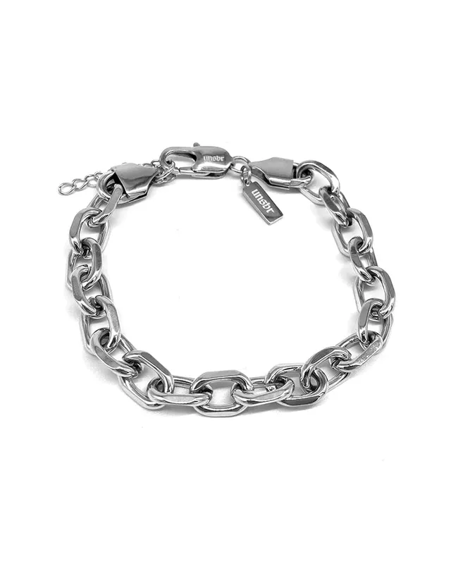 unshinebar-chunky-link-armband-silber-8mm-edelstahl image 1
