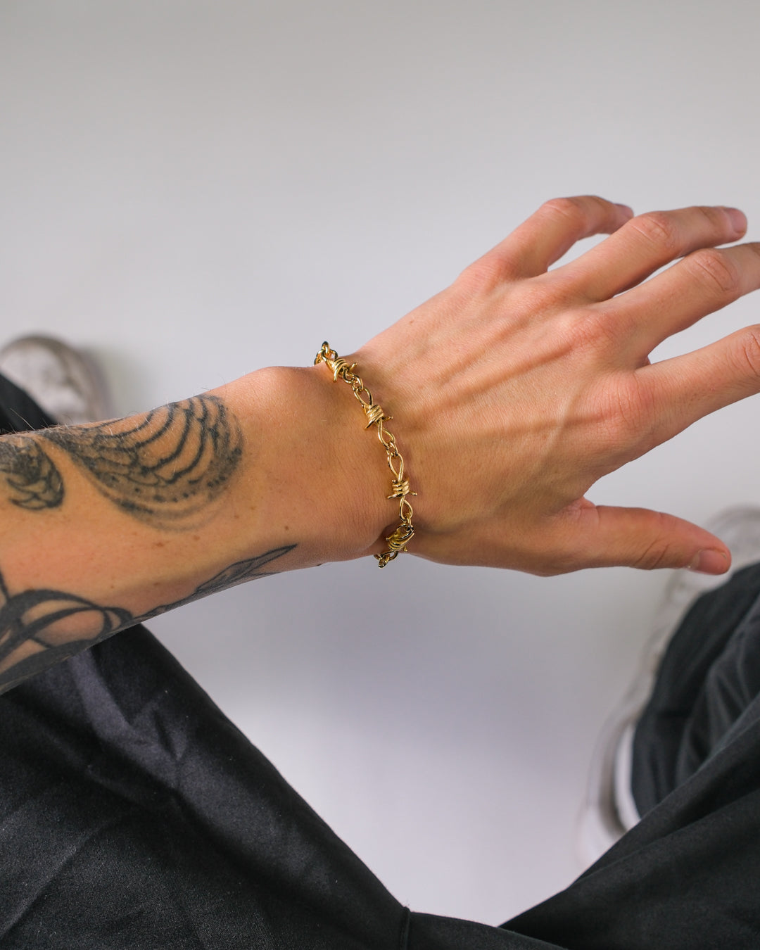 unshinebar-barbed-wire-armband-gold-stacheldraht-5mm image 4