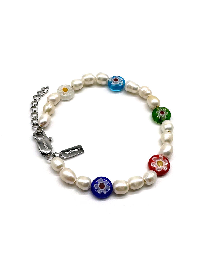 unshinebar-pearl-flower-armband-perlen-bunt-verstellbar image 1