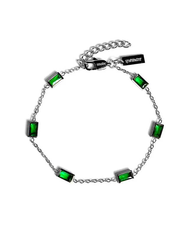 unshinebar-gemstone-tennisarmband-gr-n-silber image 1