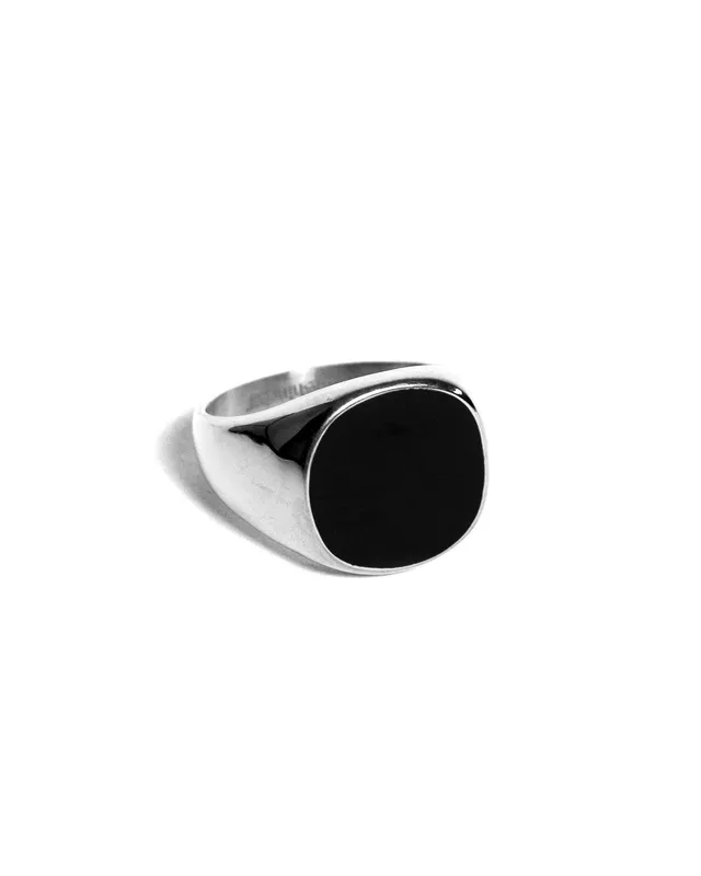 unshinebar-black-signet-ring-schwarz-gold-edelstahl-gr-9 image 1