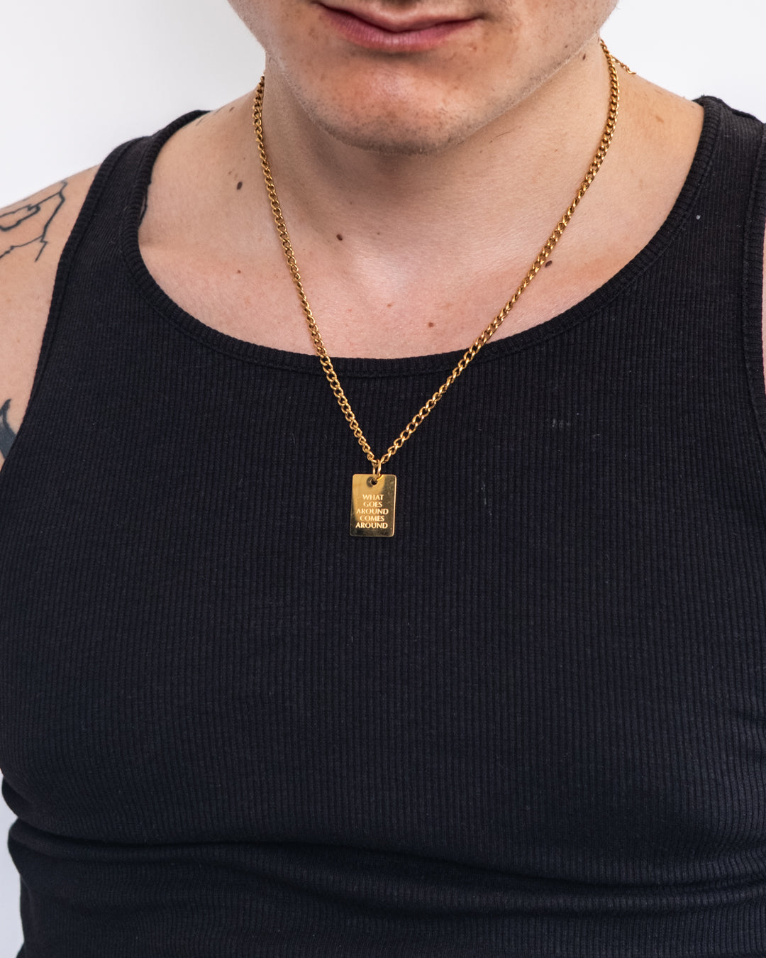 unshinebar-karma-necklace-halskette-gold-45cm-edelstahl image 3