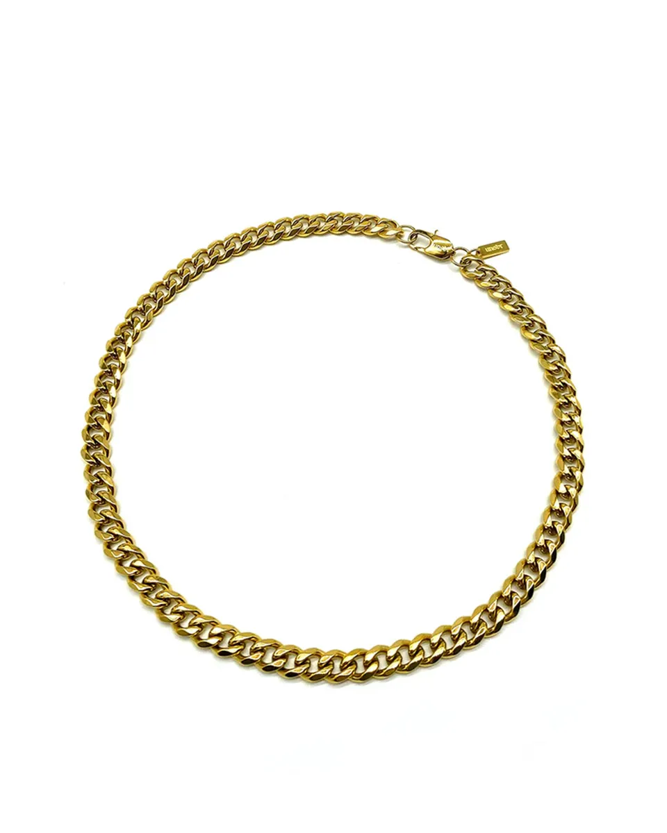 unshinebar-cuban-chain-halskette-gold-8mm-edelstahl image 1