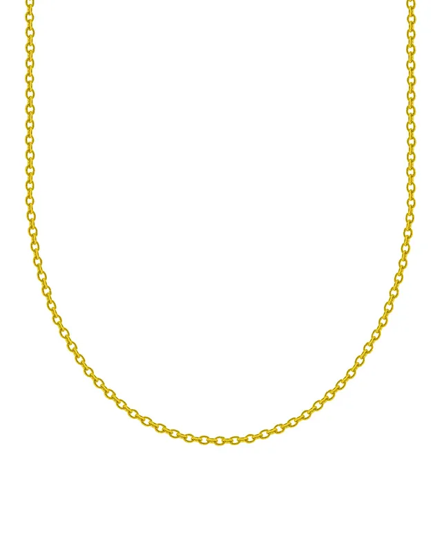 unshinebar-chains-thin-oval-chain-2mm-kette-gold-45cm image 1