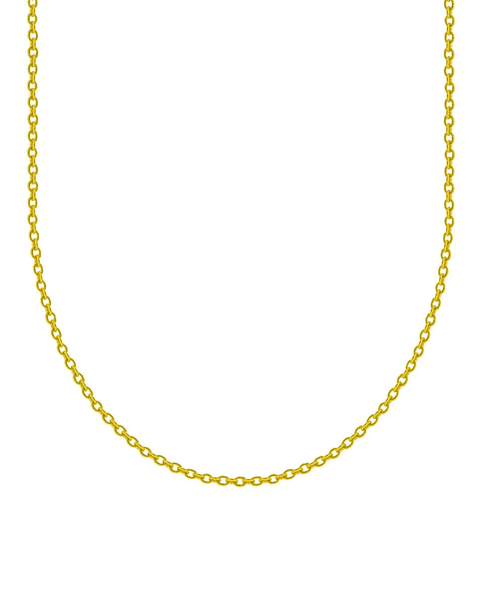 unshinebar-chains-thin-oval-chain-2mm-kette-gold-45cm image 1