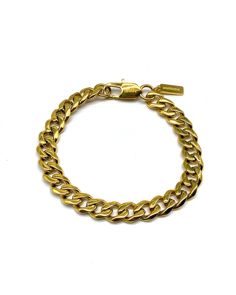unshinebar-cuban-bracelet-8mm-gold-armband-edelstahl image 1