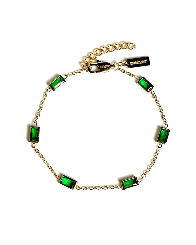 unshinebar-gemstone-armband-gr-n-gold-zirkonia image 1