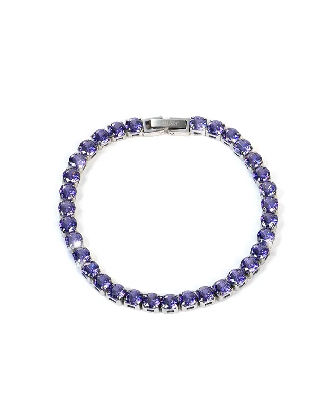 unshinebar-tennis-armband-lila-5mm-19-5cm-silber image 1