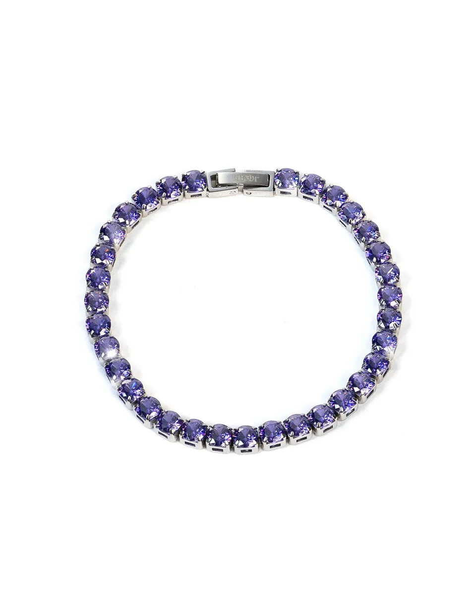 unshinebar-tennis-armband-lila-5mm-19-5cm-silber image 1