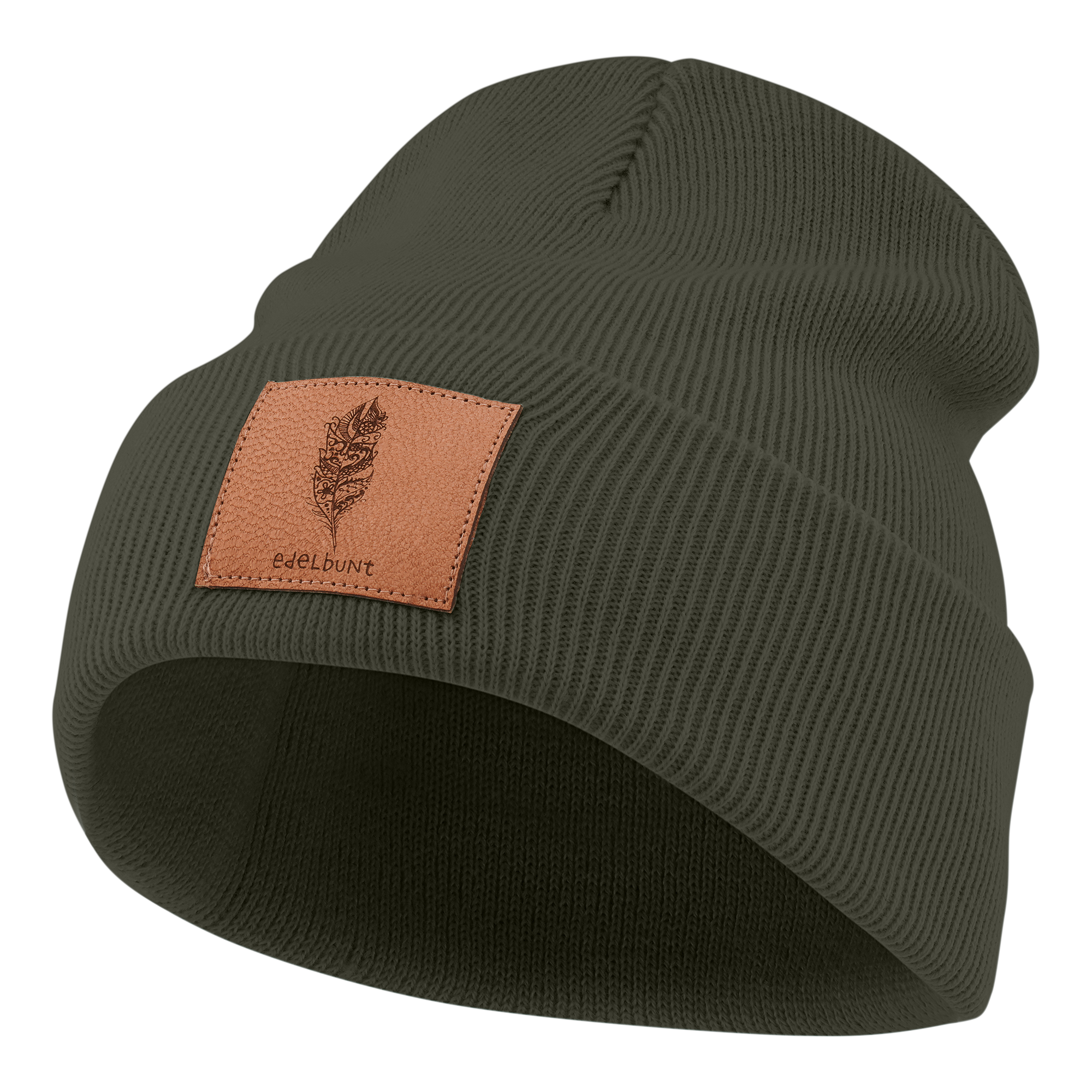 edelbunt-bern-m-tze-beanie-oliv-warme-strickm-tze image 1