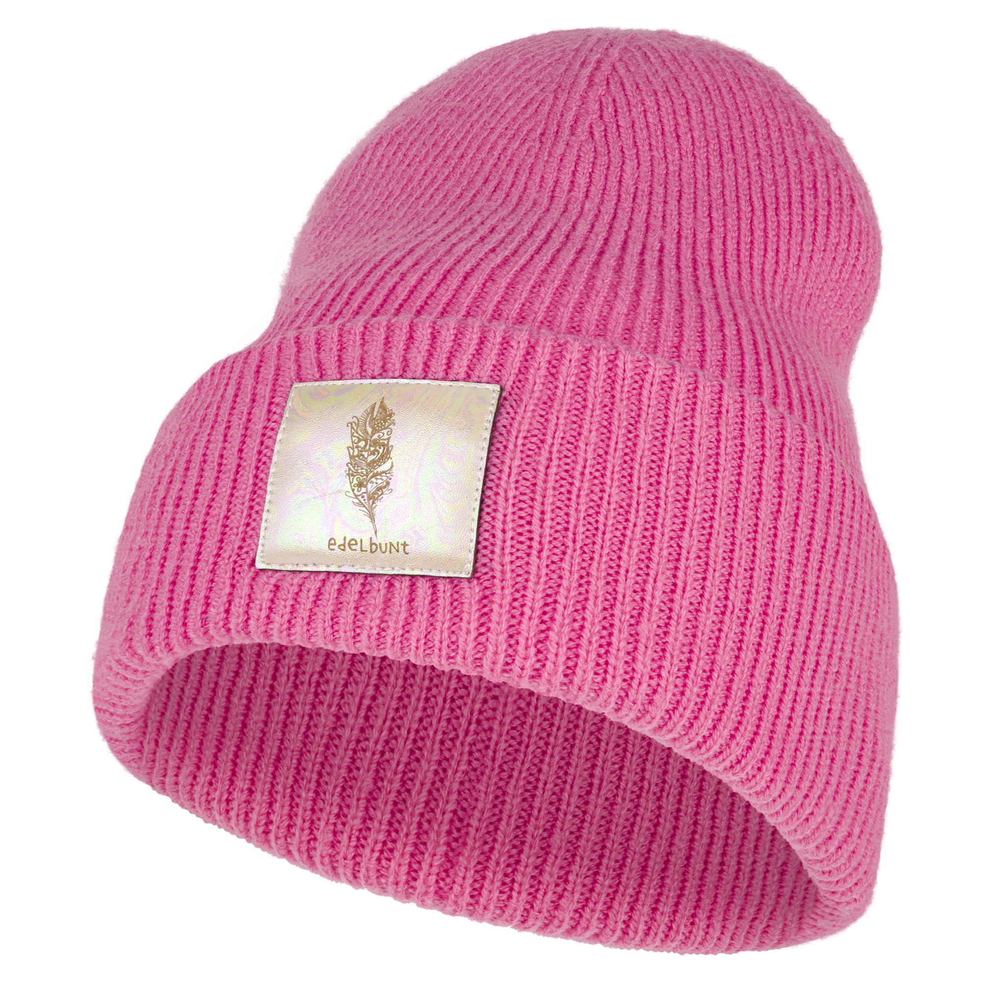 edelbunt-oslo-m-tze-beanie-pink-warme-strickm-tze image 1