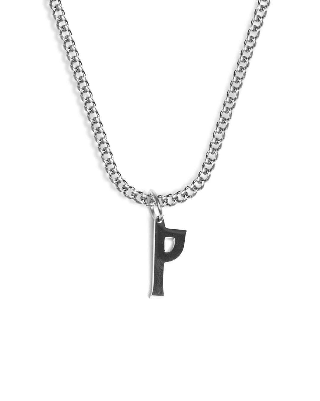 unshinebar-initial-p-kette-silber-buchstaben-edelstahl image 1