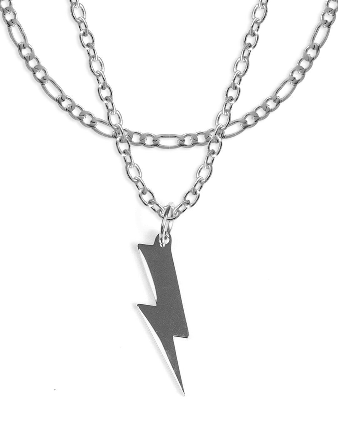 unshinebar-lightning-bolt-set-kette-silber-50-55cm image 1