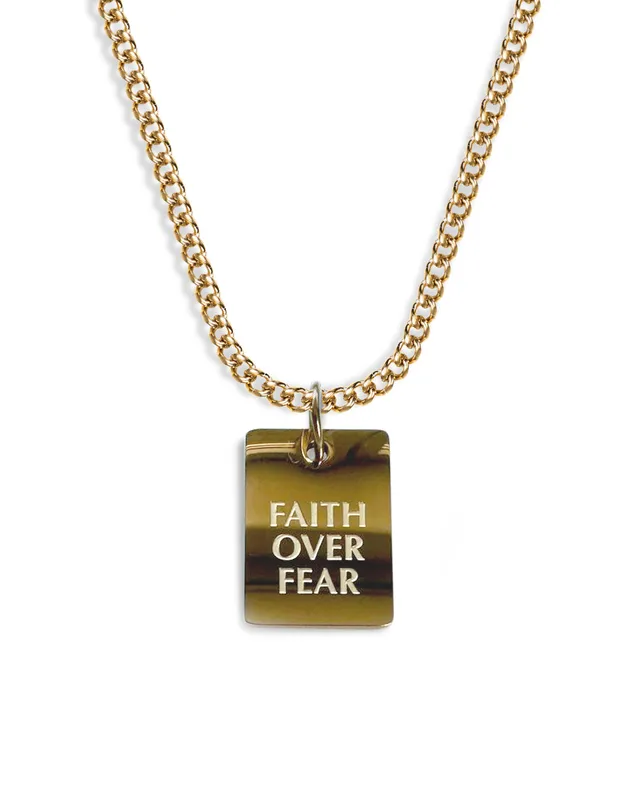 unshinebar-faith-over-fear-kette-halskette-gold-45cm image 1