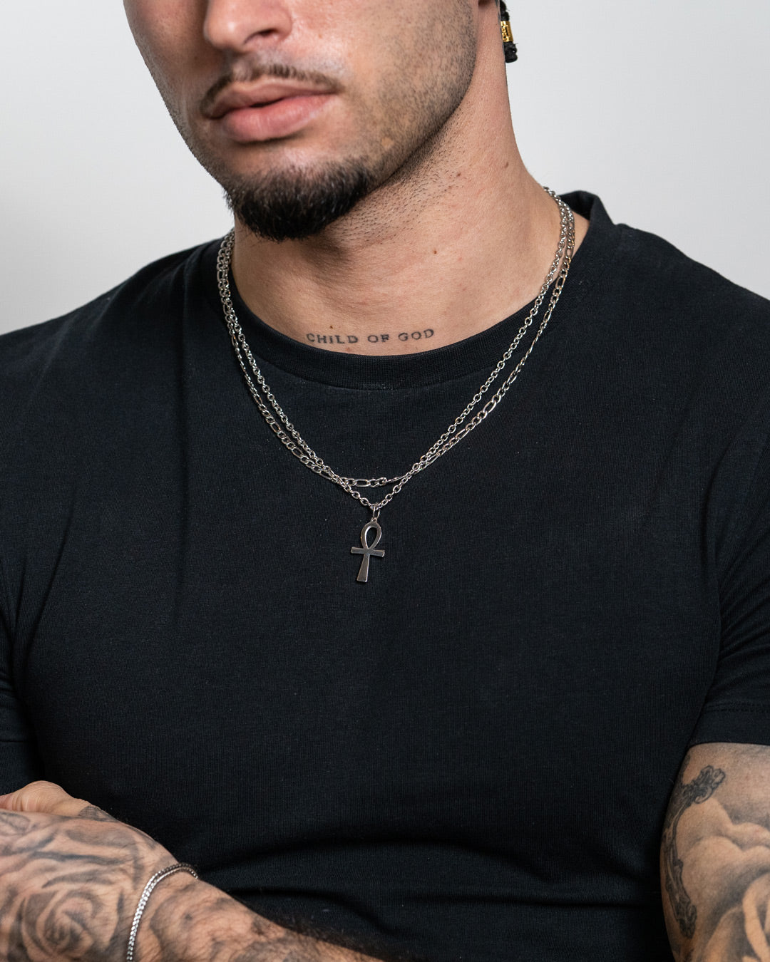 unshinebar-ankh-set-silber-kette-mit-anh-nger-edelstahl image 2
