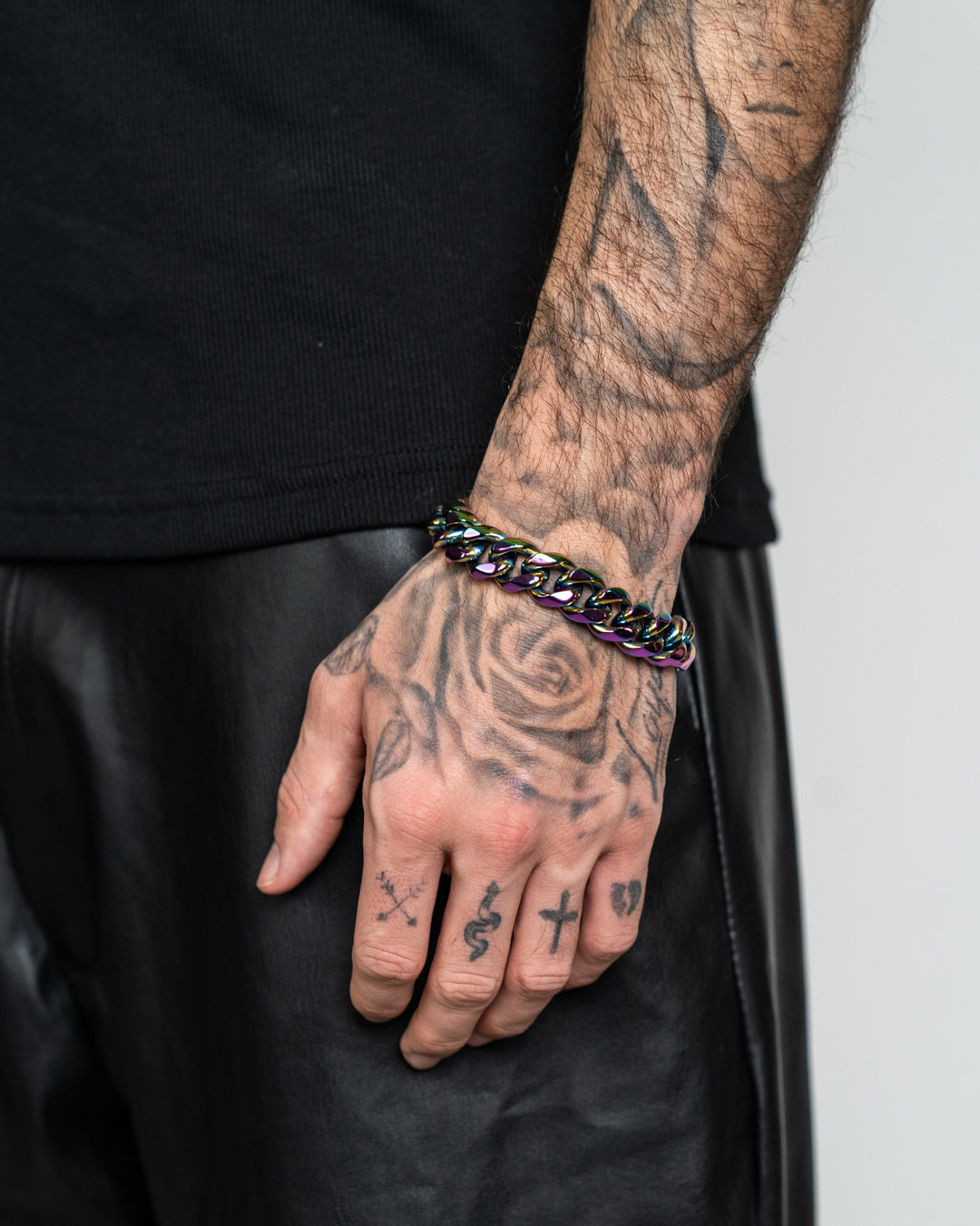 unshinebar-cuban-bracelet-armband-rainbow-15mm-edelstahl image 2