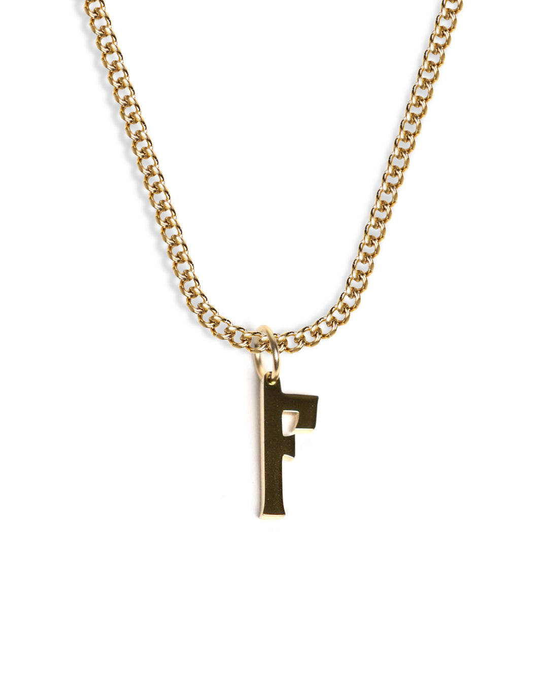 unshinebar-initial-f-halskette-gold-45cm-wasserfest image 1