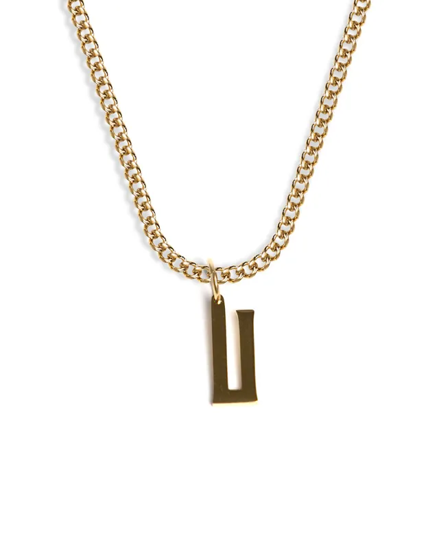 unshinebar-initial-u-necklace-kette-gold-buchstabe-u image 1