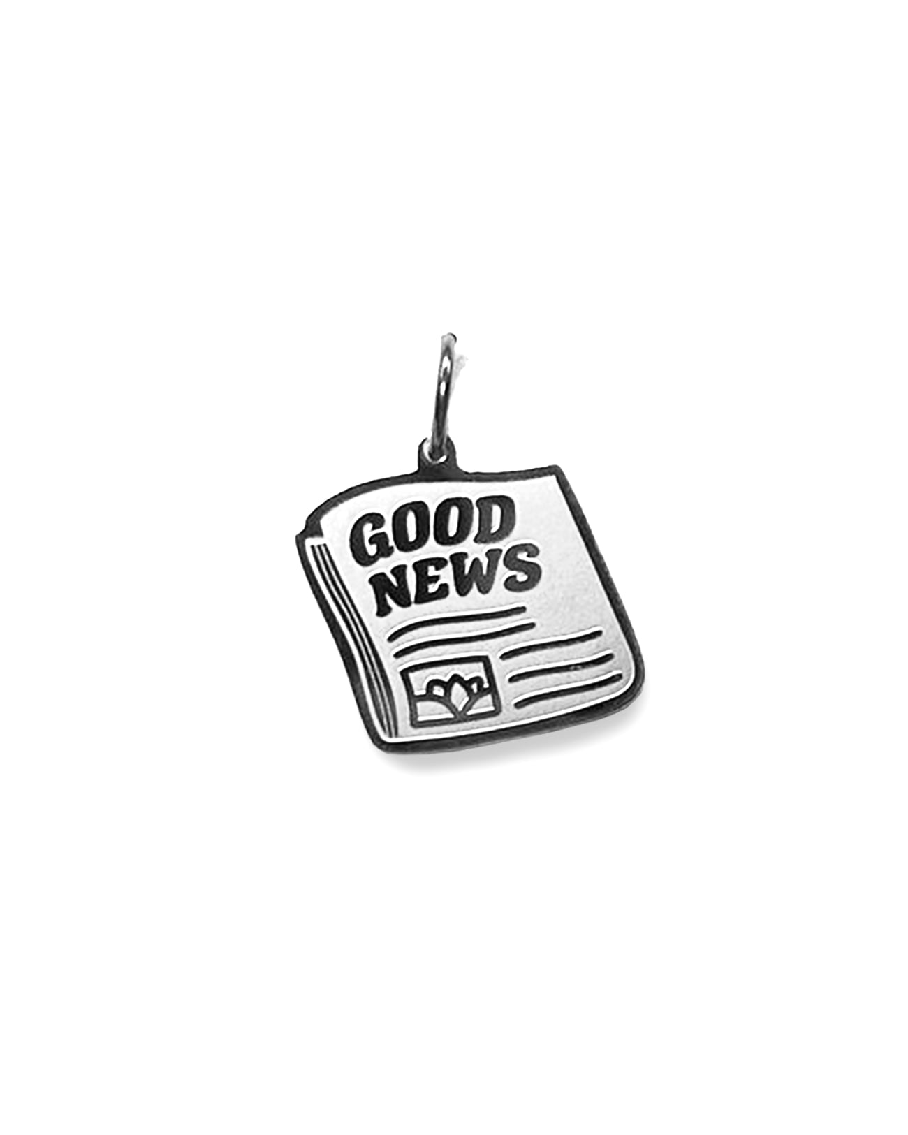 unshinebar-good-news-anh-nger-silber-2cm-edelstahl image 2